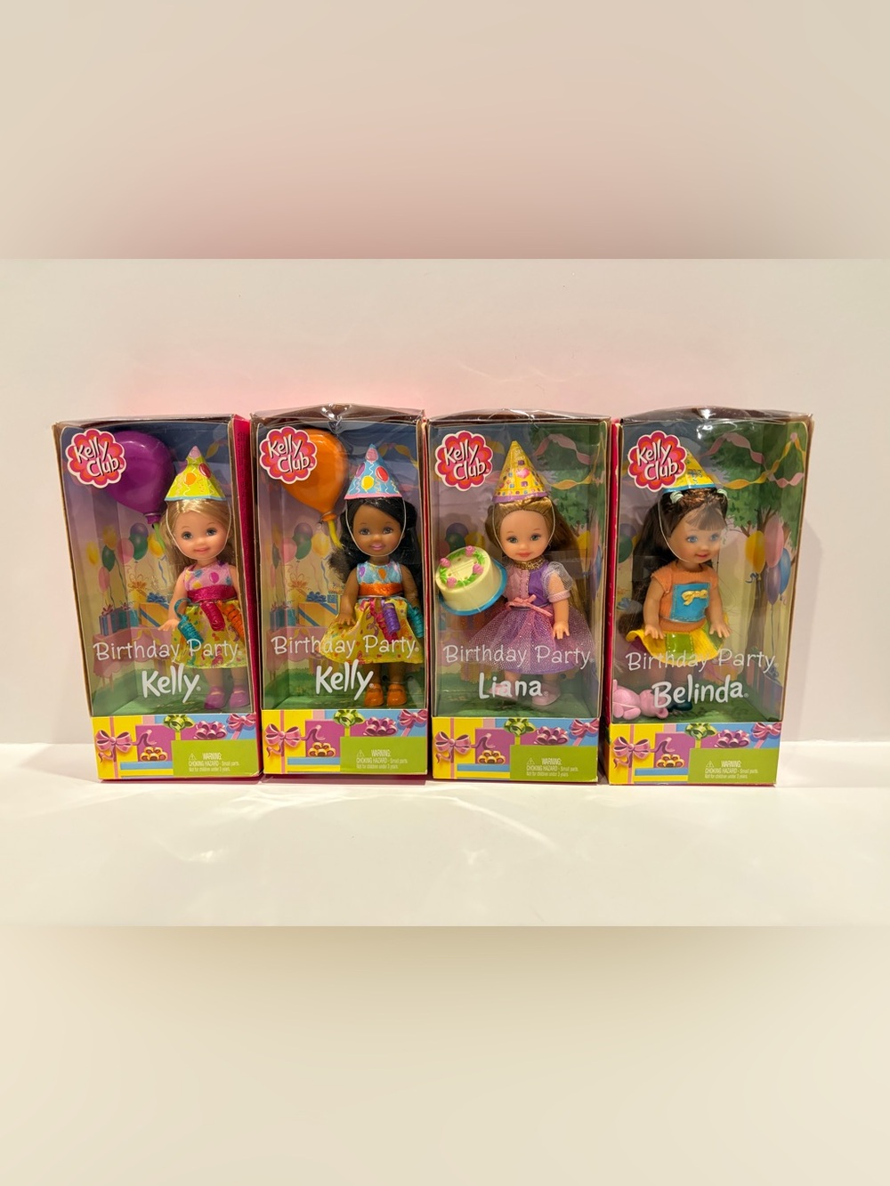 2002 Birthday Party Kelly Club dolls - set of 4